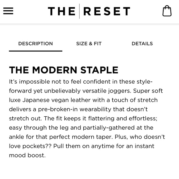 The Reset Vegan Leather Jogger - Picture 6 of 8